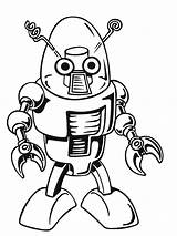 Coloring Robot Robots Pages Sheets Popular sketch template