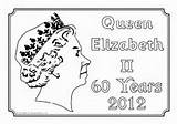 Queen Elizabeth Jubilee Diamond Pages Coloring sketch template