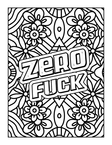 swearing adult colouring page etsy