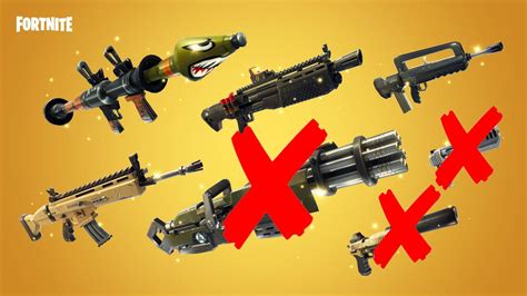 weapons  items fortnite vaulted    chapter  map