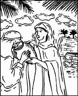 Coloring Rebecca Isaac Genesis Wife Donating Bill Thanks sketch template