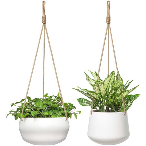 Mkono Hanging Planter For Indoor Plants Modern Ceramic Hanging Plant