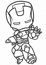 Chibi Coloring Iron Man Pages Superheroes Avengers Para Colorear Dibujos Drawing Cartoon Draw Super Cute Easy Dibujo Personajes Superhero Print sketch template