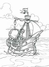 Ship Pirate Coloring Pages Sunken Printable Hook Color Getcolorings Sailing Captain Kids Drawing Getdrawings Bucky Colorings Pirates sketch template