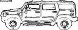 Hummer H2 H3 Vs Dimensions Coloring Compare Car sketch template