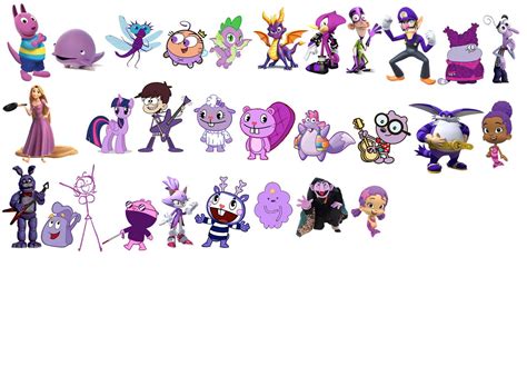 purple characters  greenteen  deviantart