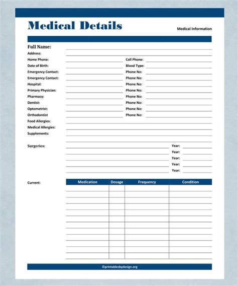 medical records printables  design medical printables medical