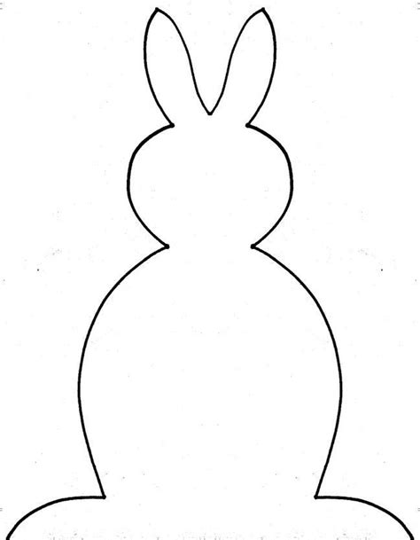 bunny silhouette printable  getdrawings