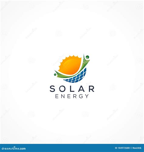 solar energy partners logo stock vector illustration  energy
