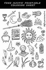 Coloring Printable Crystal Choose Board Tattoo Doodle sketch template