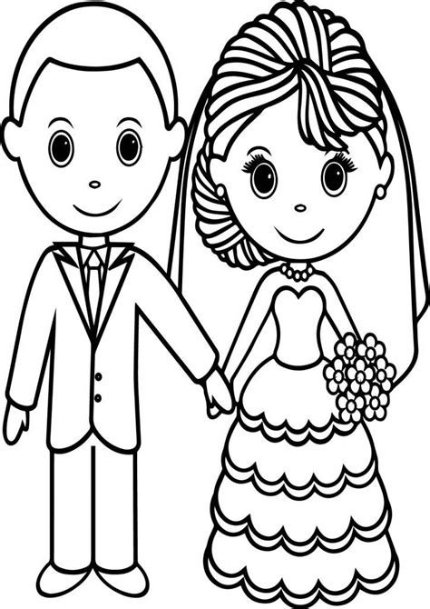 printable bride coloring pages