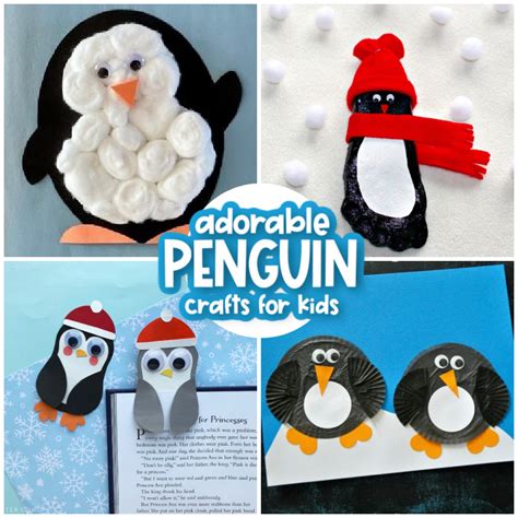adorable penguin crafts  kids messy  monster