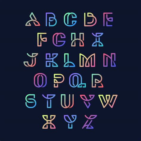 colorful retro alphabets vector set   vectors clipart