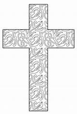 Coloring Crosses Stained Hubpages sketch template