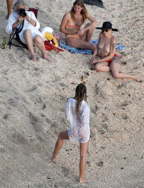 Alexis Ren Nude And Topless On The Beach In St Barts 12 30 2020