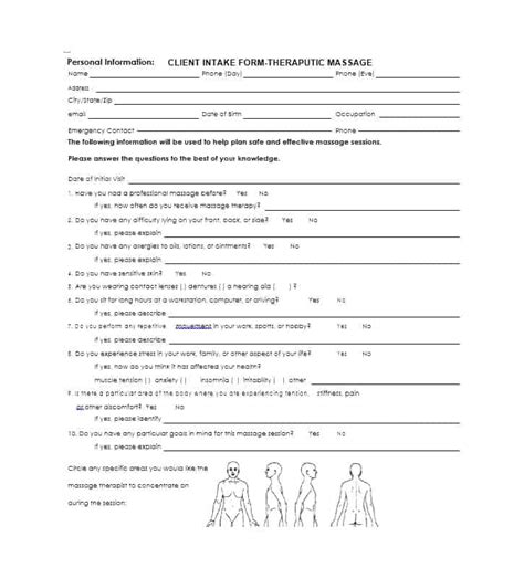 sample massage client intake forms classles democracy