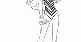 Barbie Coloring Pages Swimsuit sketch template