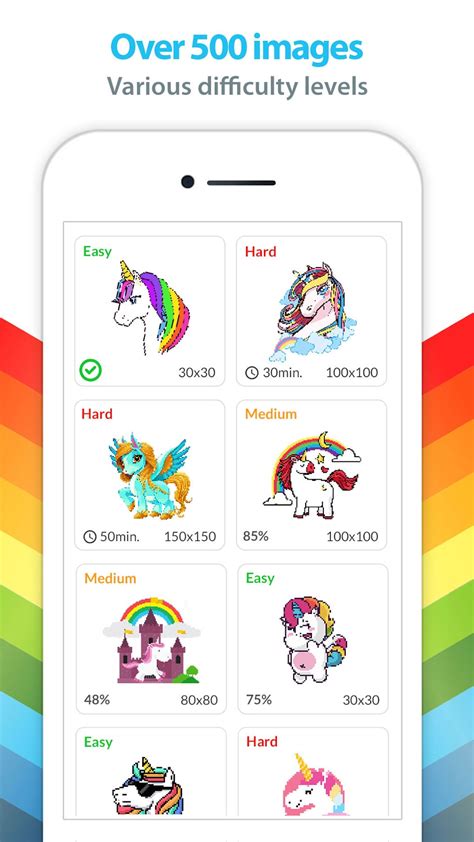 unicorn color  number  android