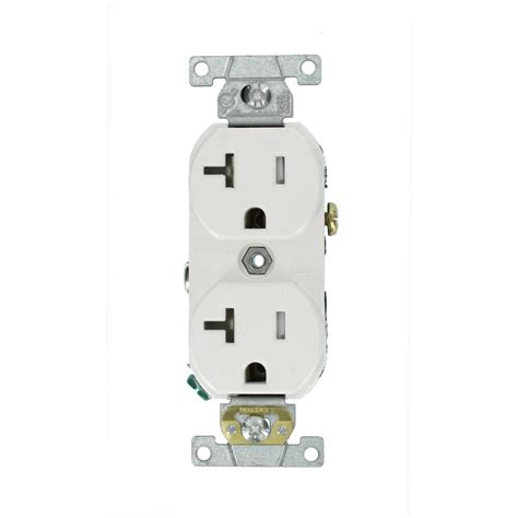 leviton  pole commercial grade tamper resistant duplex outlet white nema    volts