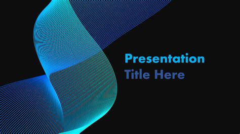 cool dark waves google  themes  powerpoint template myfreeslides