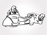 Sidecar Motorcycle Drawing Illustration Stock Motor sketch template