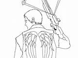 Daryl Dixon Easy Walking Dead Drawings Coloring Pages Draw Deviantart Template Pc Sketch Print Simple sketch template