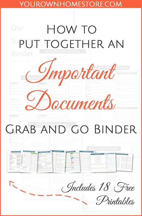emergency binder template  printable templates