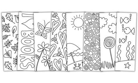 cute  printable bookmarks  color  kids adults
