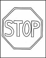 Stop Coloring Sign Via sketch template