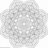 Coloring Mandala Pages Flower Getcoloringpages sketch template