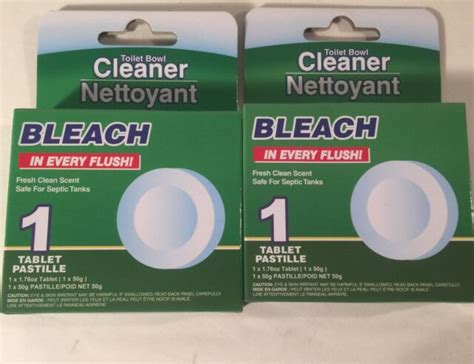 lot of 2 automatic bleach toilet bowl tank cleaning tablets cleaner