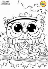 Coloring Owl Pages Cuties Branch Animal Books Cute Preschool Printables Kids Bontontv Bojanke sketch template