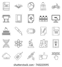instruction icons set outline set  stock vector royalty