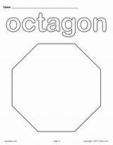 Octagon Coloring Shapes Pages Toddlers Preschoolers sketch template