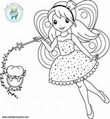 Tooth Fairy Coloring Pages Vector Stock Illustration Clipart Conjurer Illustrations sketch template