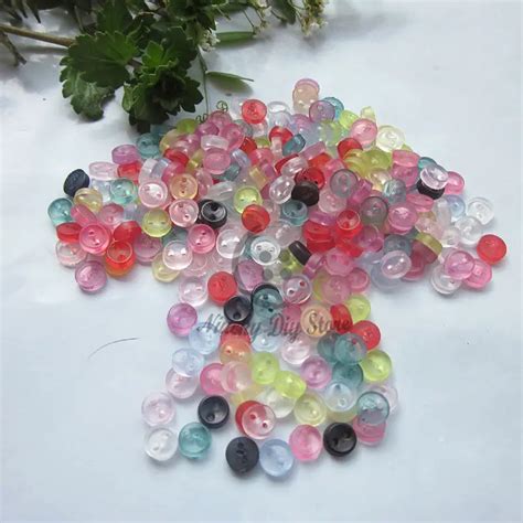 mini buttons pcs mm buttons mixed color  bowl small doll buttons  diy sewing craft