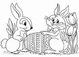 Coloring Easter Pages Bunny Print Happy sketch template
