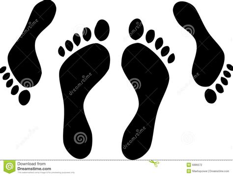 Footprints Bed Stock Illustration Illustration Of