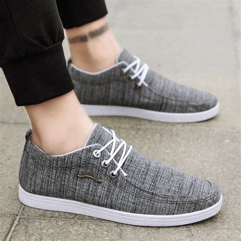 arrival fashion mens casual shoes outdoor canvas casual lace
