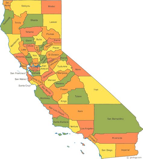 lista 93 foto mapa del estado de california usa alta definición