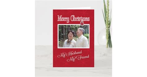christmas   husband photo card template zazzle