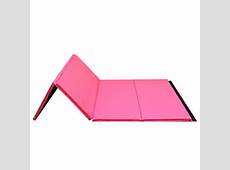 8ft Pink Gymnastics Mat Folding Gym Panel Tumble Mat 1 3/8 Firm