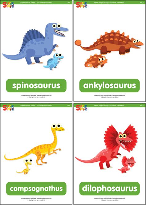 dinosaurs  flashcards super simple dinosaur songs