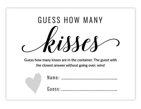 guess   kisses  printable  printable templates