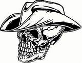 Cowboy Skull Tattoo Sticker Drawing Car Blk Vinyl Tattoos Cool Ebay Ca Western Stencil sketch template