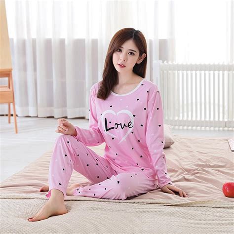 women ladies pyjamas set long cartoon nightwear pajamas loungewear