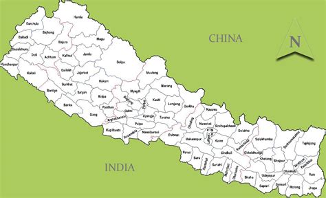 nepal cities map nepal map  cities southern asia asia