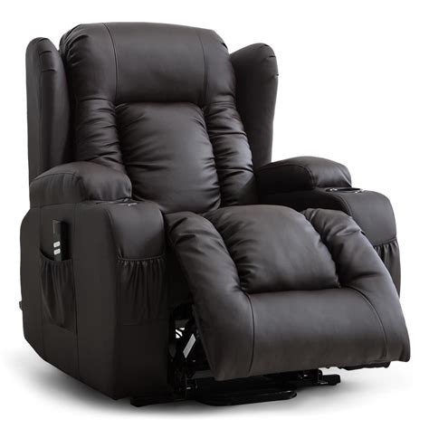 caesar dual motor riser recliner leather mobility armchair massage