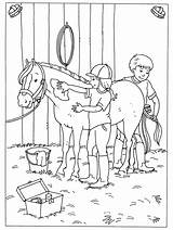 Kleurplaat Paarden Kleurplaten Paard Manege 2400 Feestje Pony Verzorgen Bezoeken Boerderij sketch template