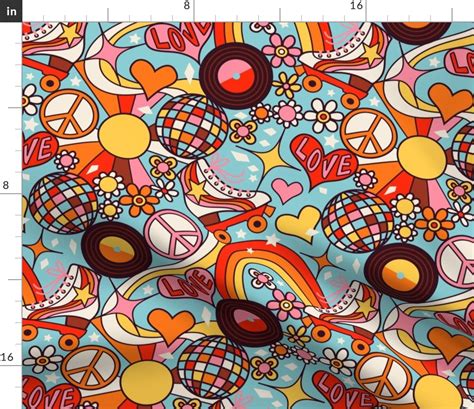 Seventies Disco Dream Fabric Spoonflower